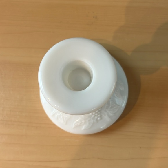Vintage Milk Glass Candle Holder - Picture 3 of 4